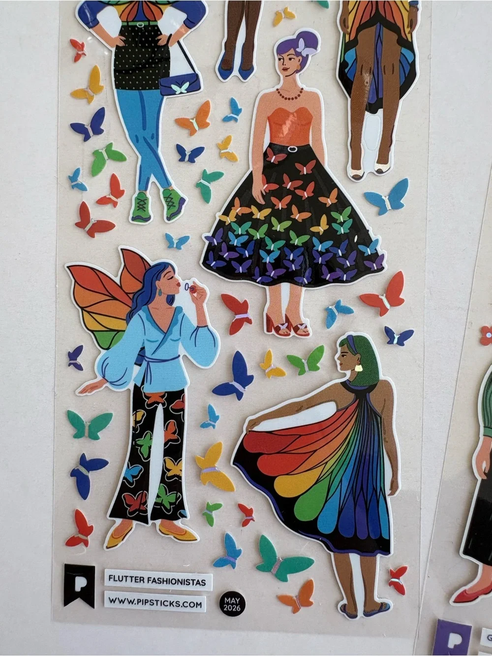 Pipsticks Colorful Decorative Sticker Sheets - Fashion & Toast - Scrapbook!
